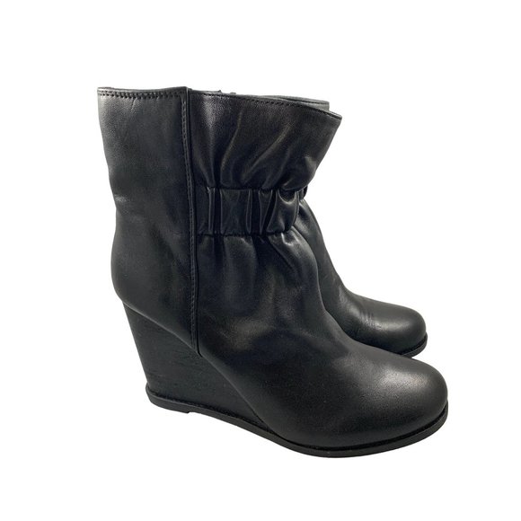 Splendid Women's Rebecca Wedge Boot Size 7 Black Bootie - Picture 1 of 5